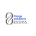 Logo von Range Solutions mit blauer Schrift neben dem Bild