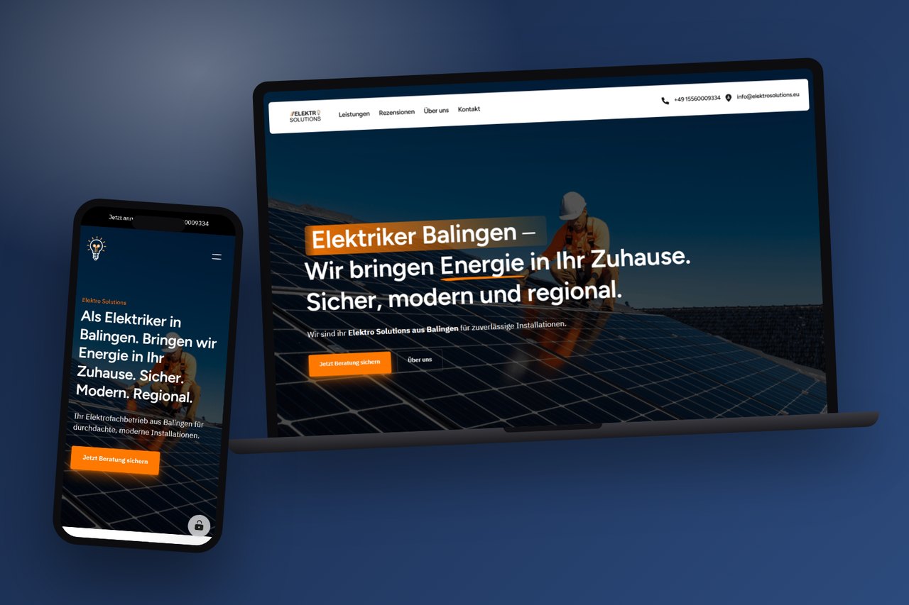 Website von Elektro Solutions