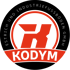 Schwarzes und rotes Kodym-Logo mit stilisiertem rotem "K" in einem Kreis.