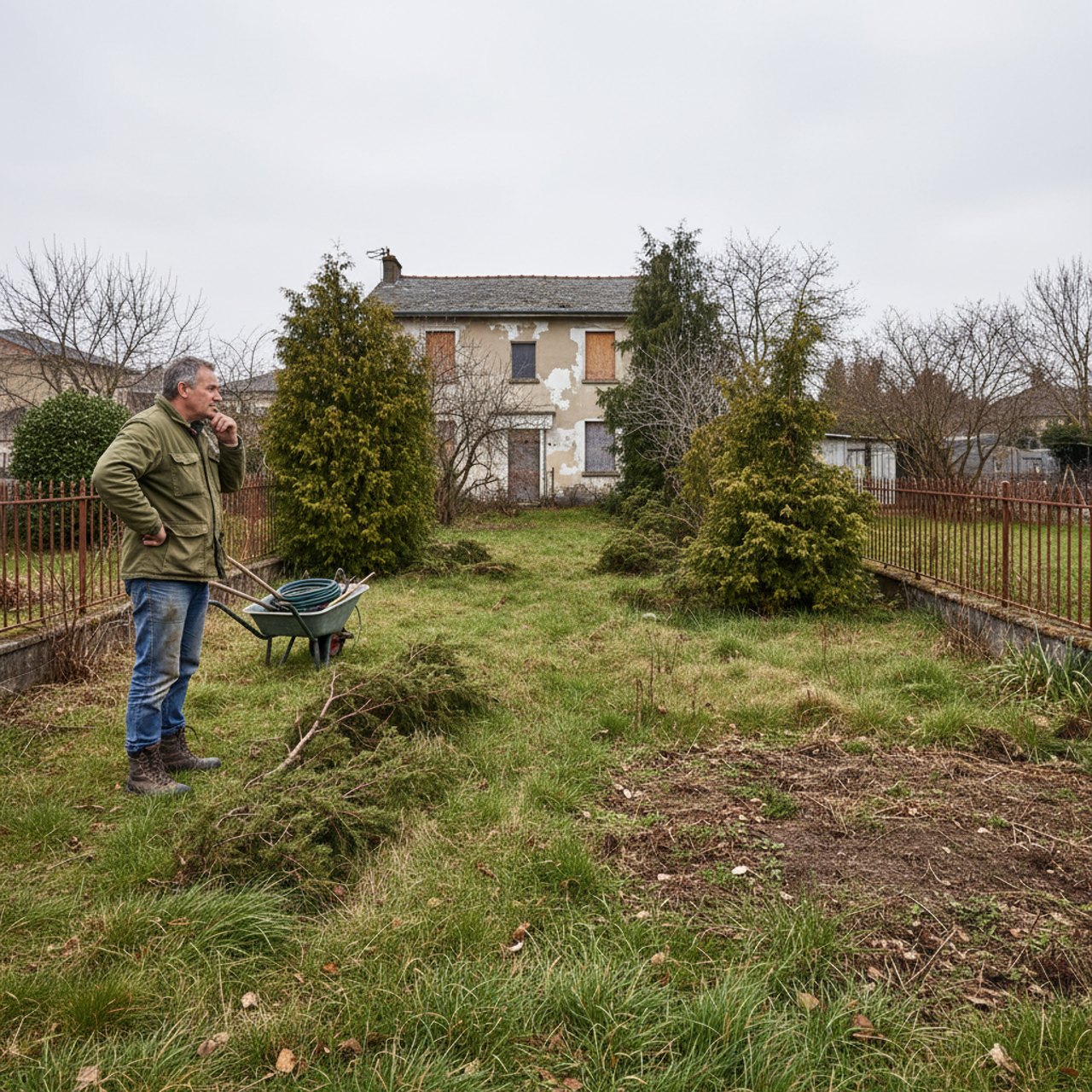 Gartenpflege vorher