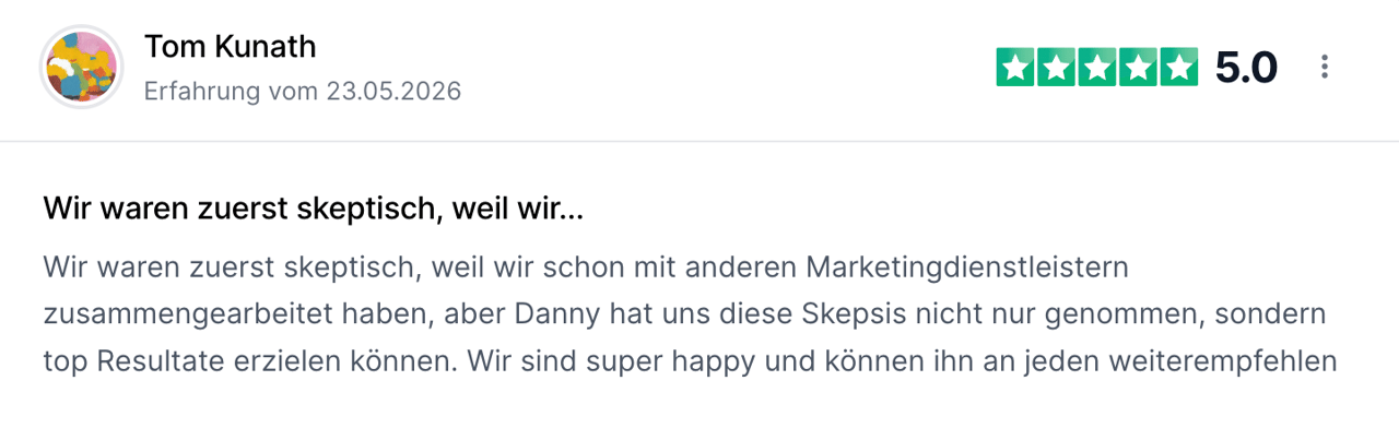 Bewertung von Tom Kunath