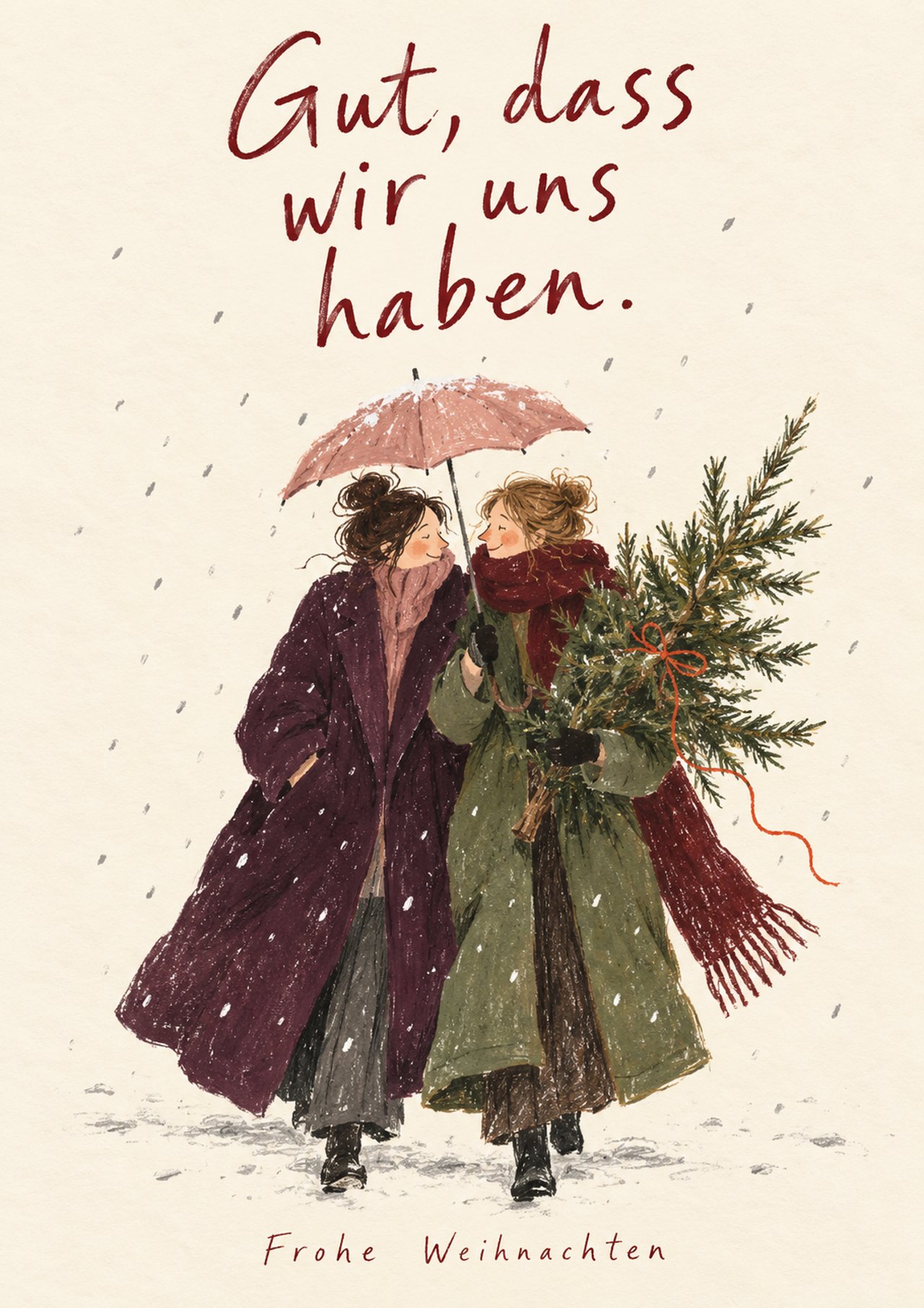 Postkarte Gut, dass wir uns haben