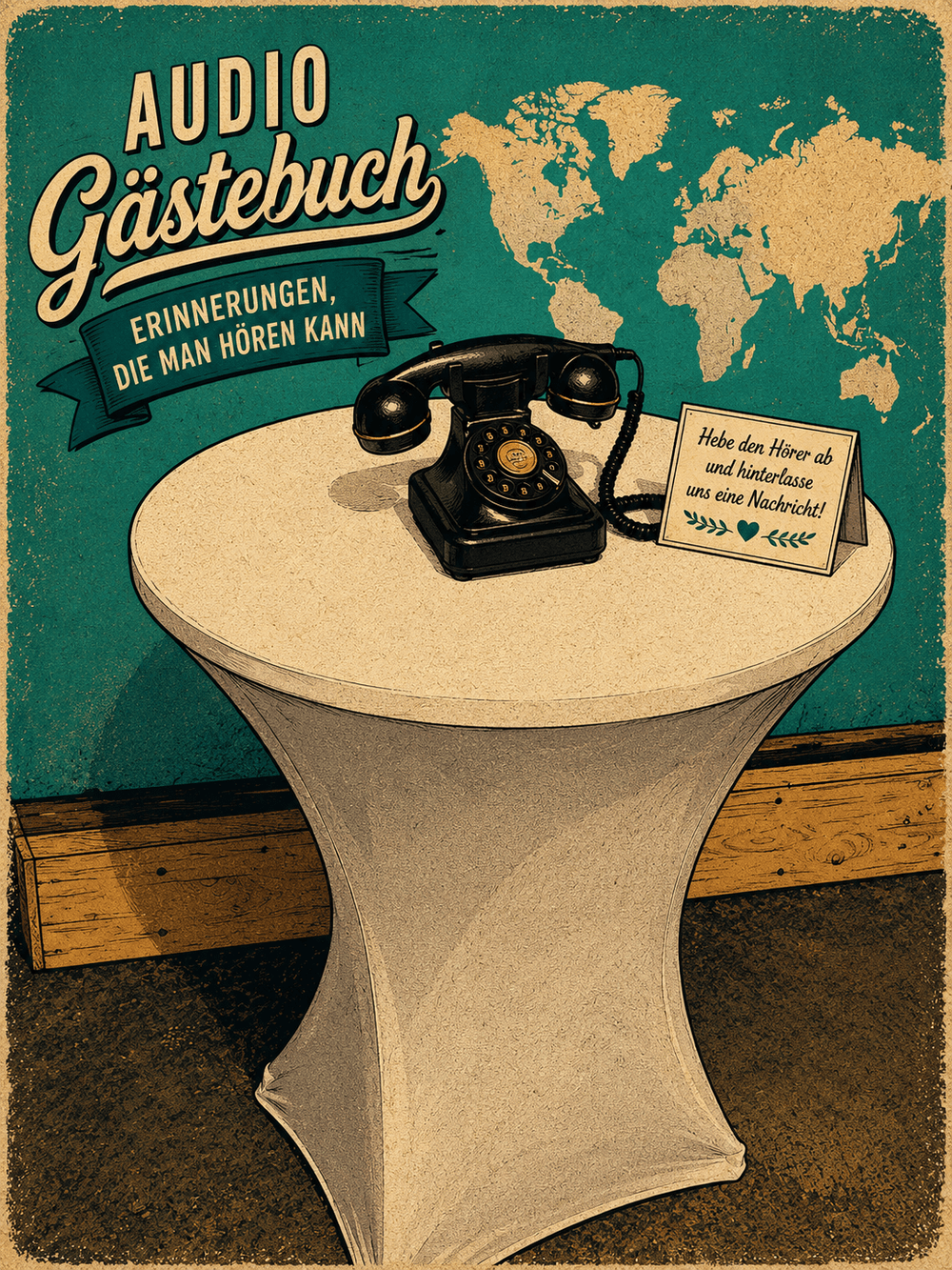 Snap Party Audio-Gästebuch im Retro-Telefon-Design