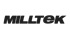 MILLTEK Logo in Schwarz auf dunkelgrünem Hintergrund.