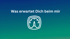 Titel: Was erwartet dich bei mir, Icon eines Tachometers, Hintergrund von grün nach blau verlaufend