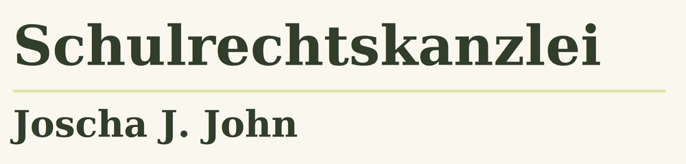 Logo "Schulrechtskanzlei Joscha J. John"