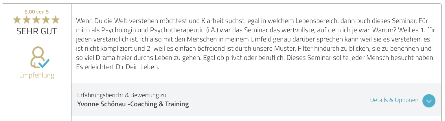 Bewertung Psychologin