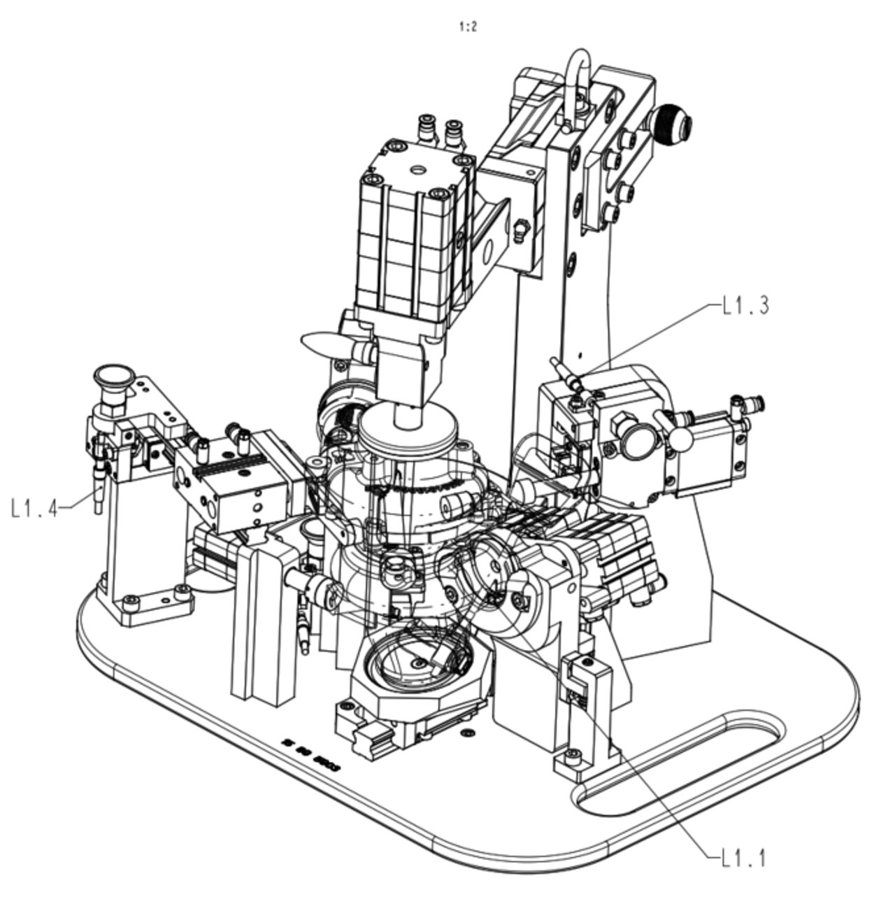 CAD-Isometrie der Vorrichtung