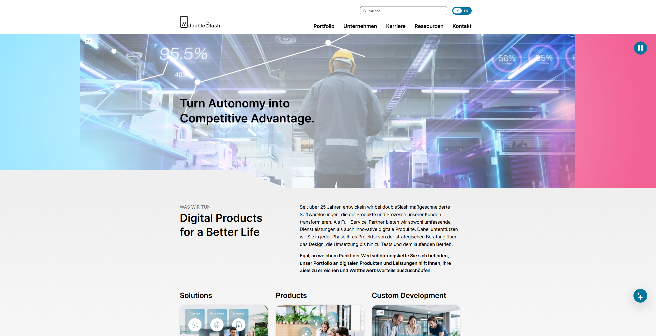 TYPO3 Website doubleSlash Net-Business