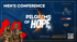 Men's Conference: Pilgrims of Hope, March 14-15, 2025. Bronze statues of Mary and Joseph.