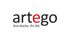 Logo der Marke artego mit dem Slogan „Ihre Küche. Ihr Stil.“ auf schwarzem Hintergrund.