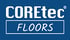 COREtec FLOORS Logo auf blauem Hintergrund