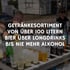 Barkraft beim Einschenken von Getränken mit Text: Getränkesortiment von Bier über Longdrinks bis nie mehr Alkohol.
