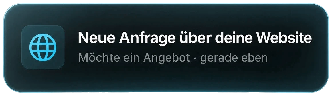 Neue Anfrage über deine Website