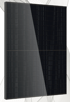 Schwarzes Solarpanel mit reflektierender Oberfläche, die ein helleres Dreieck auf der linken Seite erzeugt.