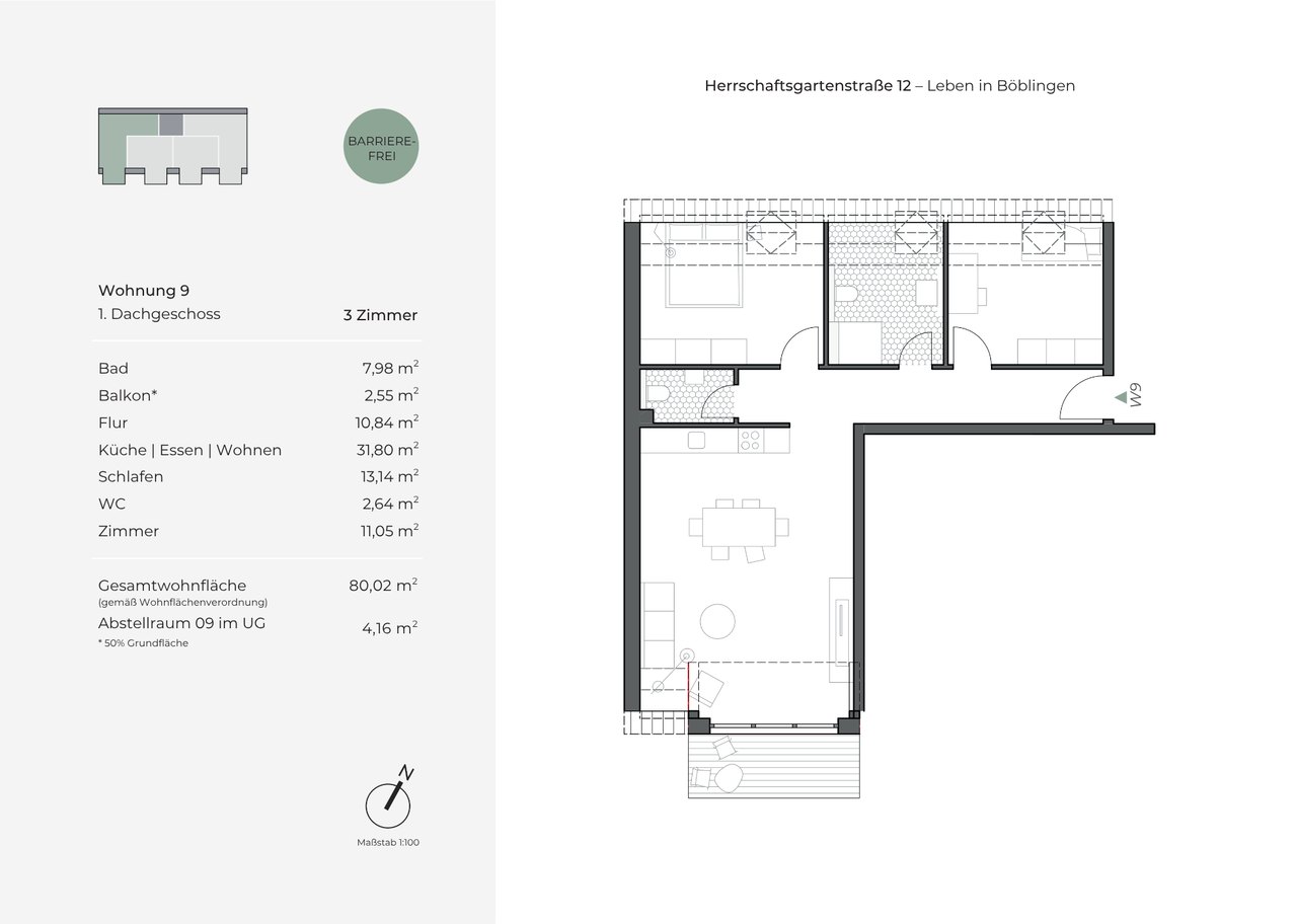 Grundriss Wohnung 9