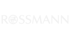 ROSSMANN Logo: Weißer Schriftzug auf dunkelgrünem Hintergrund