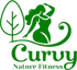 grüner Logo einer übergewichtigen Frauensilhouette neben einem Baum mit Welle