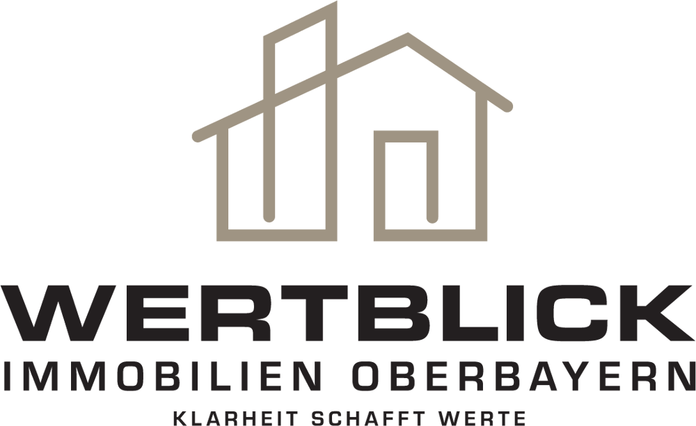 Peuker Immobilien Logo in Weiß auf grünem Hintergrund.
