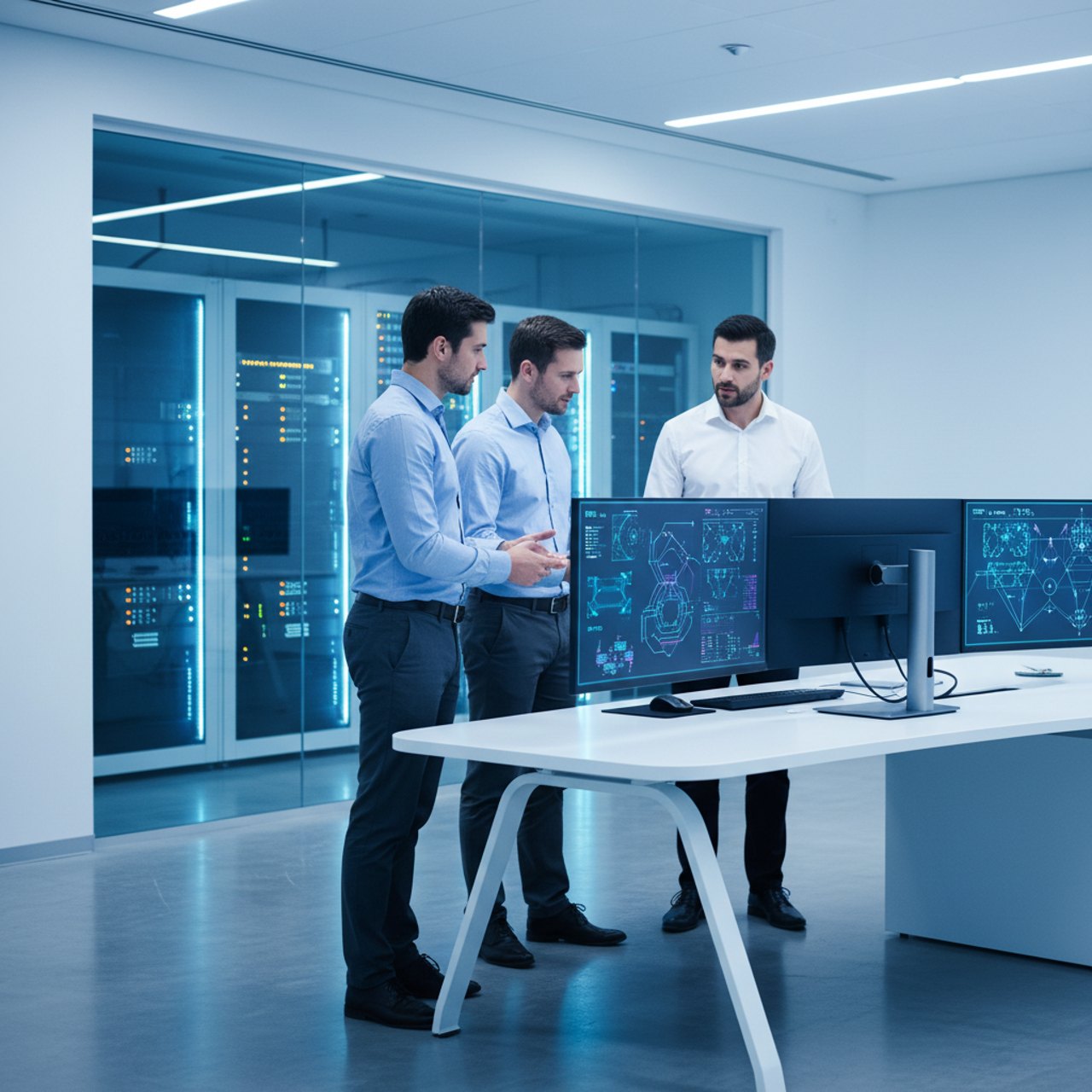 IT-Team überwacht Server und Netzwerke