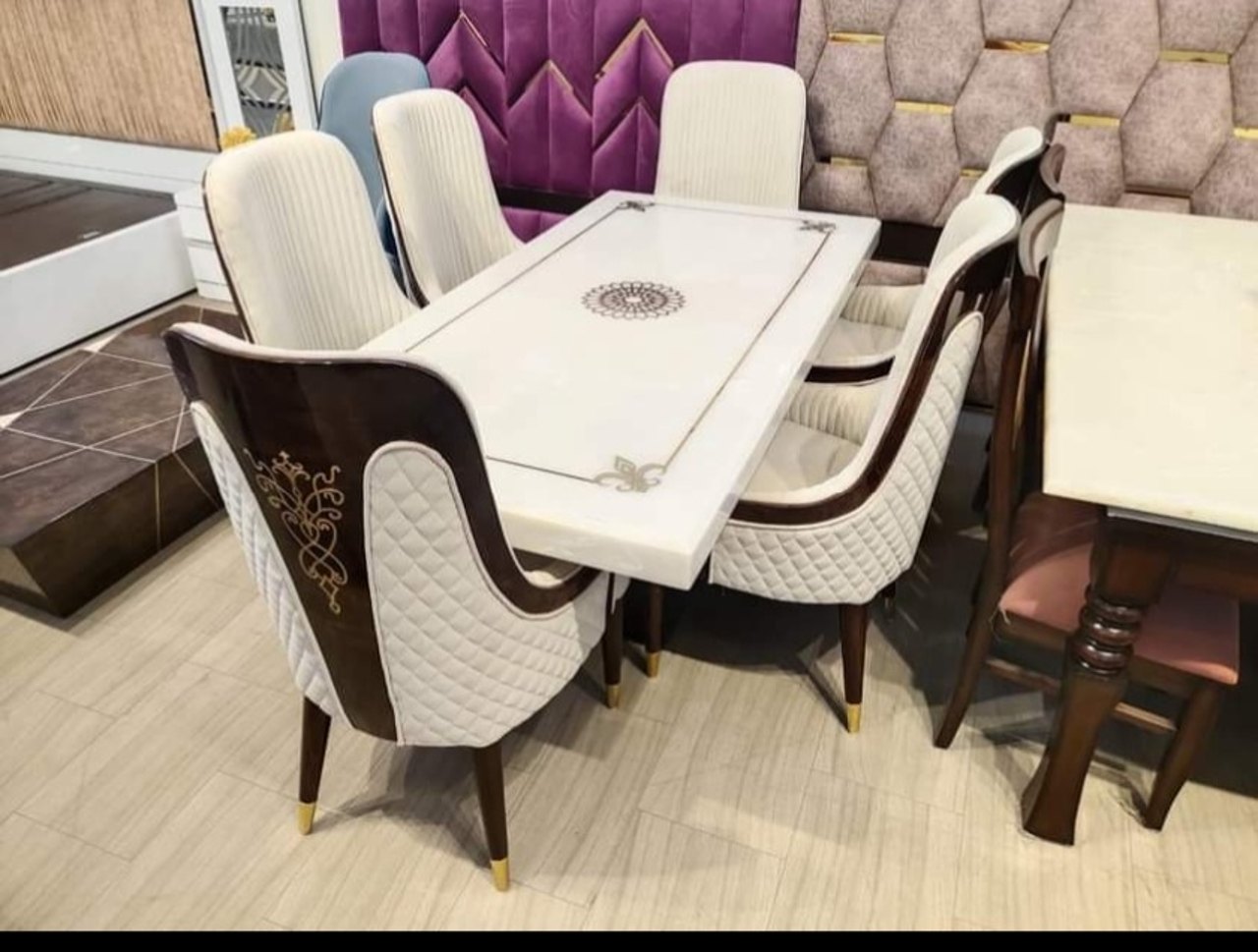 Modern Marble with Curved Chairs