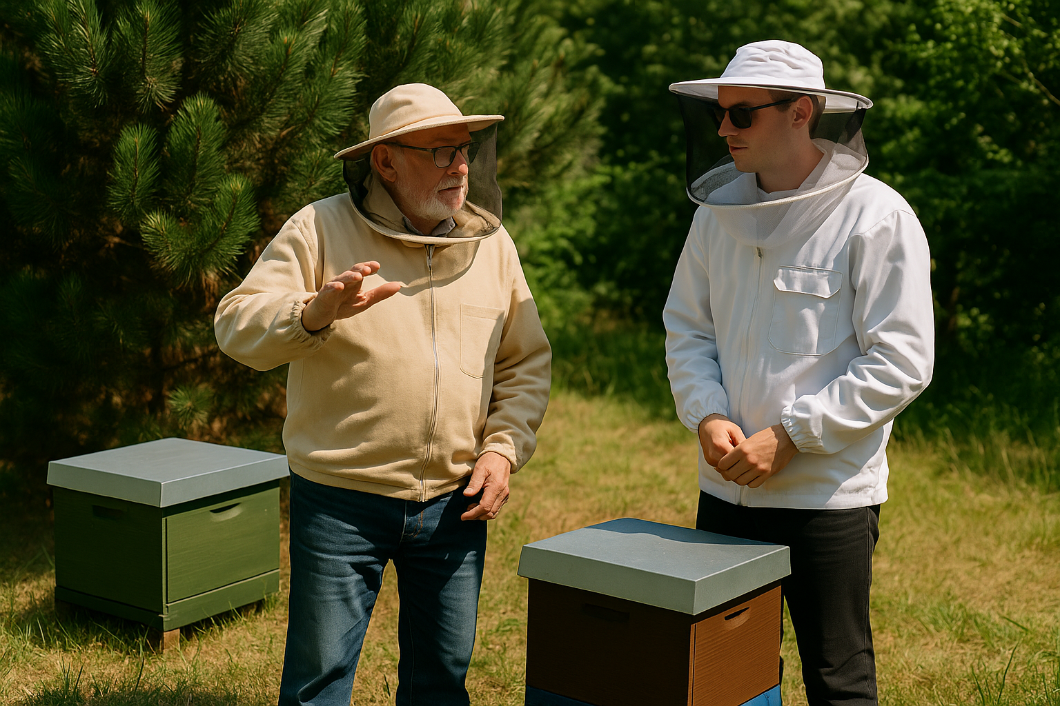 Der Bienen-Opa bei der Arbeit