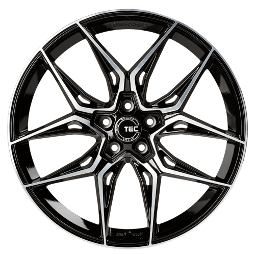 TEC Speedwheels GT 9 Gloss Black, front polished
