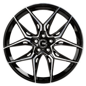 TEC Speedwheels GT 9 Gloss Black, front polished