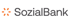 AMEDOM. Institut für Coaching und kreative Weiterbildung. Logo der SozialBank mit orangefarbenem Sternsymbol links und grauem Text „SozialBank“.