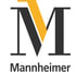Das Logo von Mannheimer: ein großes graues "M" mit einem gelben "V" darüber.