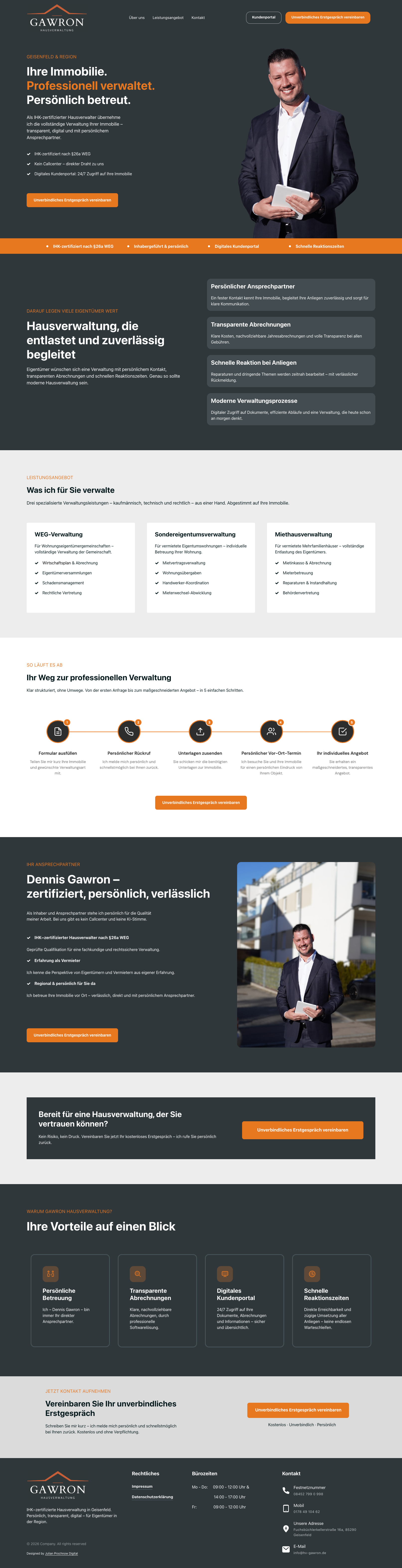 Website für eine Hausverwaltung