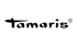 Tamaris Logo mit schwarzem Schriftzug auf dunkelgrünem Hintergrund.