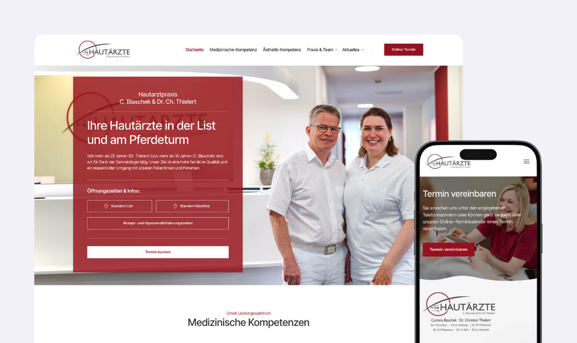 Hautarztpraxis Blaschek & Dr. Thielert Webdesign