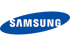 Blaues, ovales Samsung-Logo mit dem Wort "SAMSUNG" in Weiß.