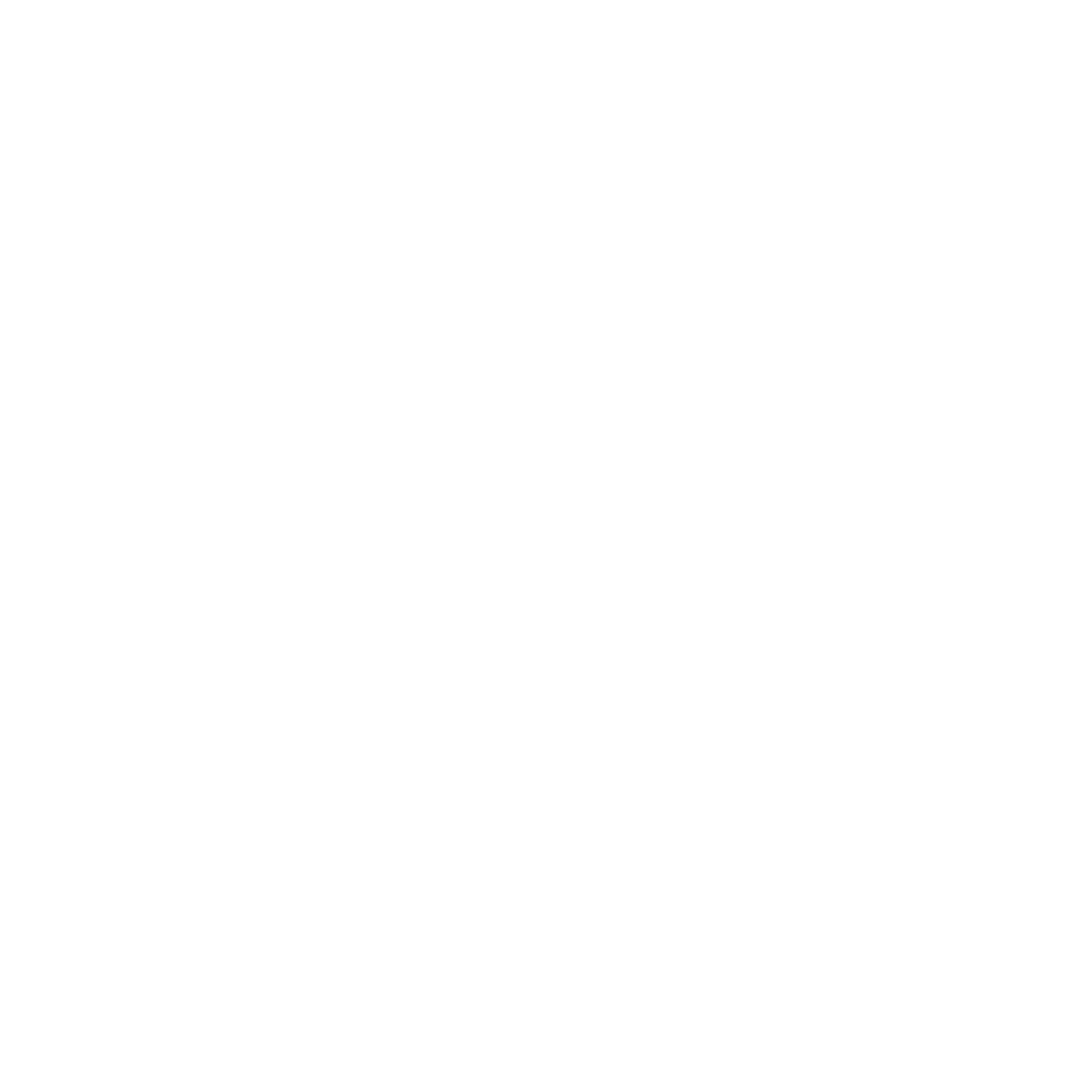 Weißes stilisiertes Doppel-D-Logo auf dunkelgrünem Hintergrund.