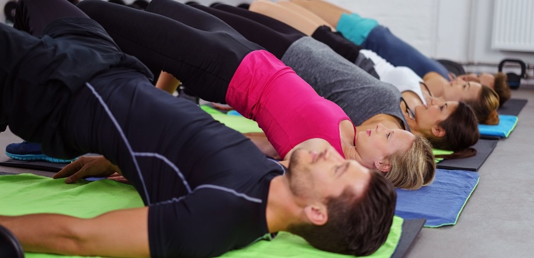 Trainingsfläche für videobegleitete Beckenbodenübungen