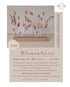 Flyer für einen Kinder-Workshop zur Gestaltung einer Blumenleiste aus Eichenholz mit Trockenblumen am 08. Mai 2027.
