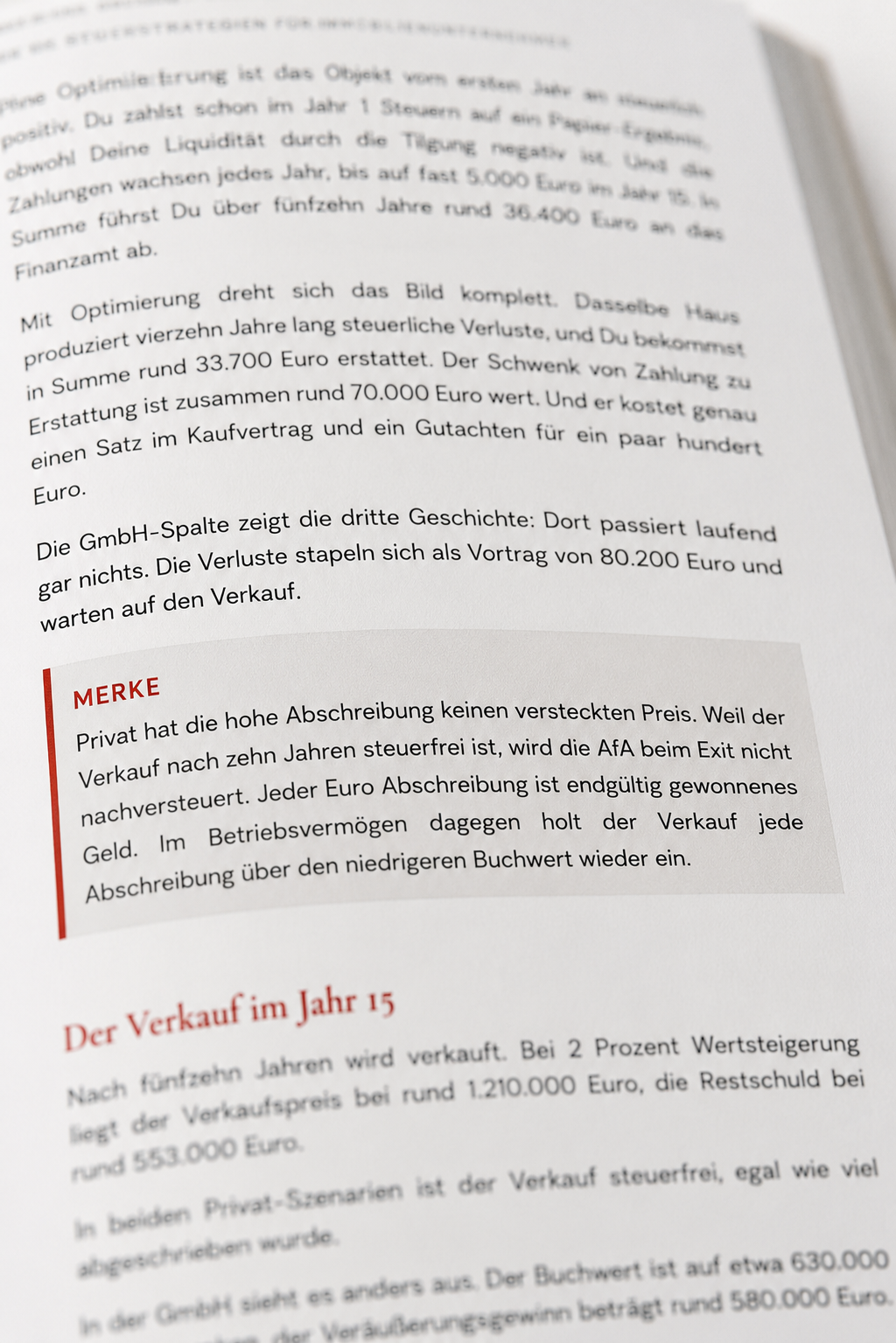 Buchseite mit roter Merke-Box