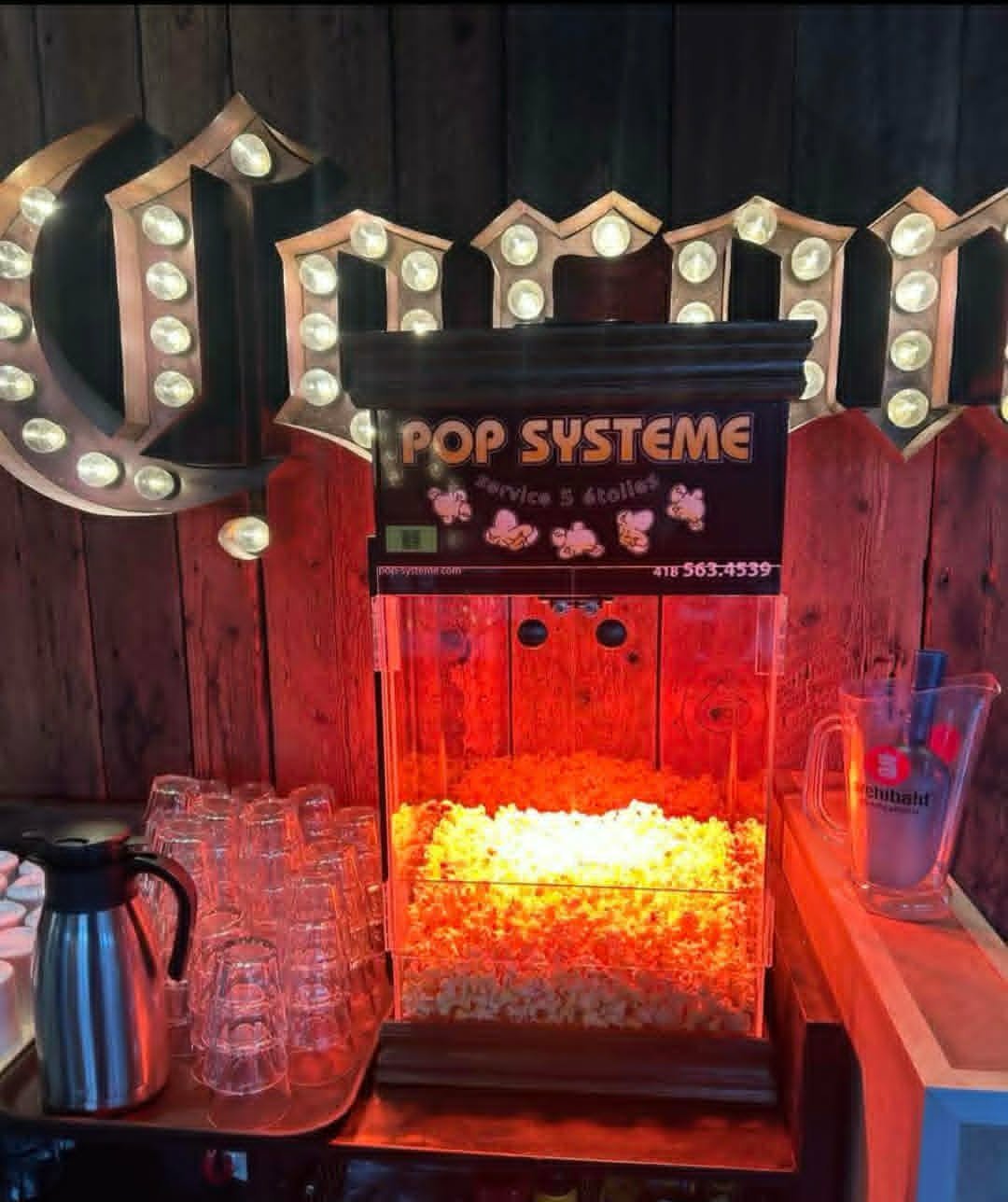 Réchaud à popcorn Pop Système au Restaurant Brad & Jack