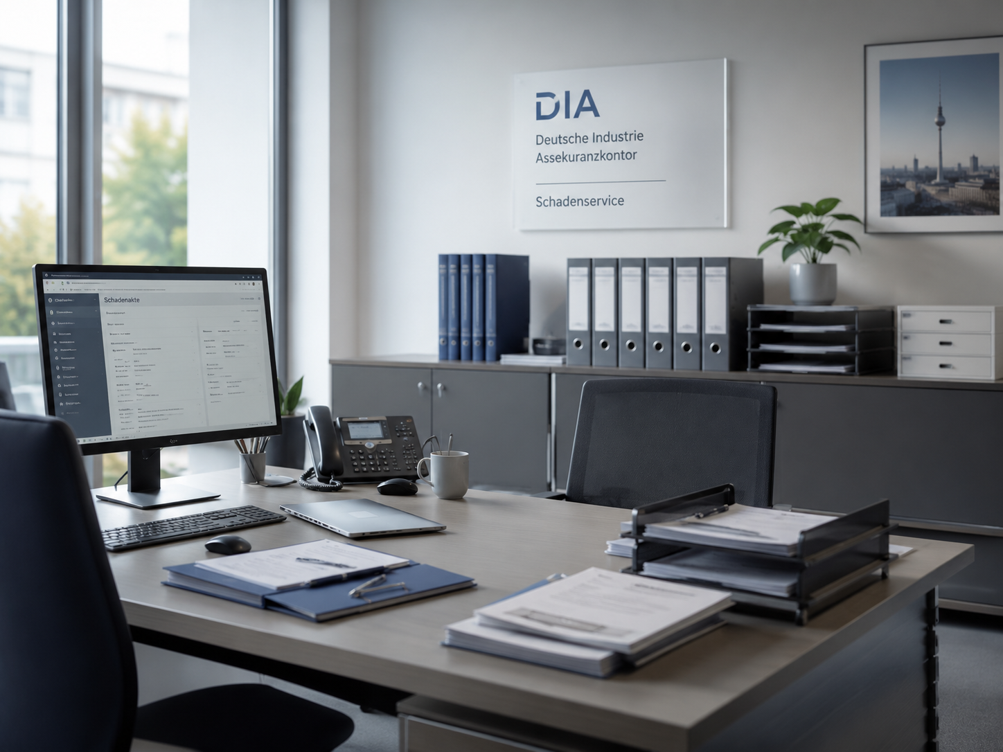 Modernes Büro der DIA Deutsche Industrie Assekuranzkontor in Berlin