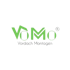 Schwarzes "VoMo Vordach Montagen" Logo auf dunkelgrünem Hintergrund.