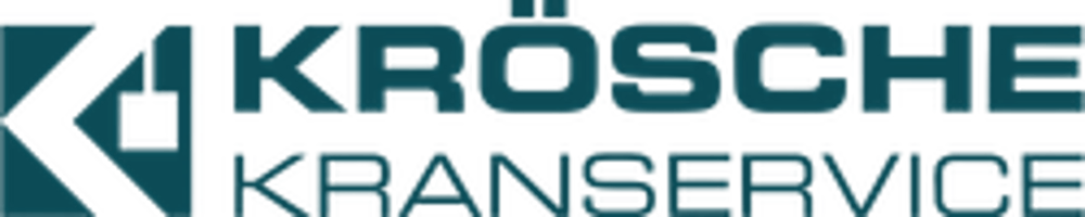 Rotes Logo mit "KRÖSCHE KRANSERVICE" und einem Haken-Symbol.