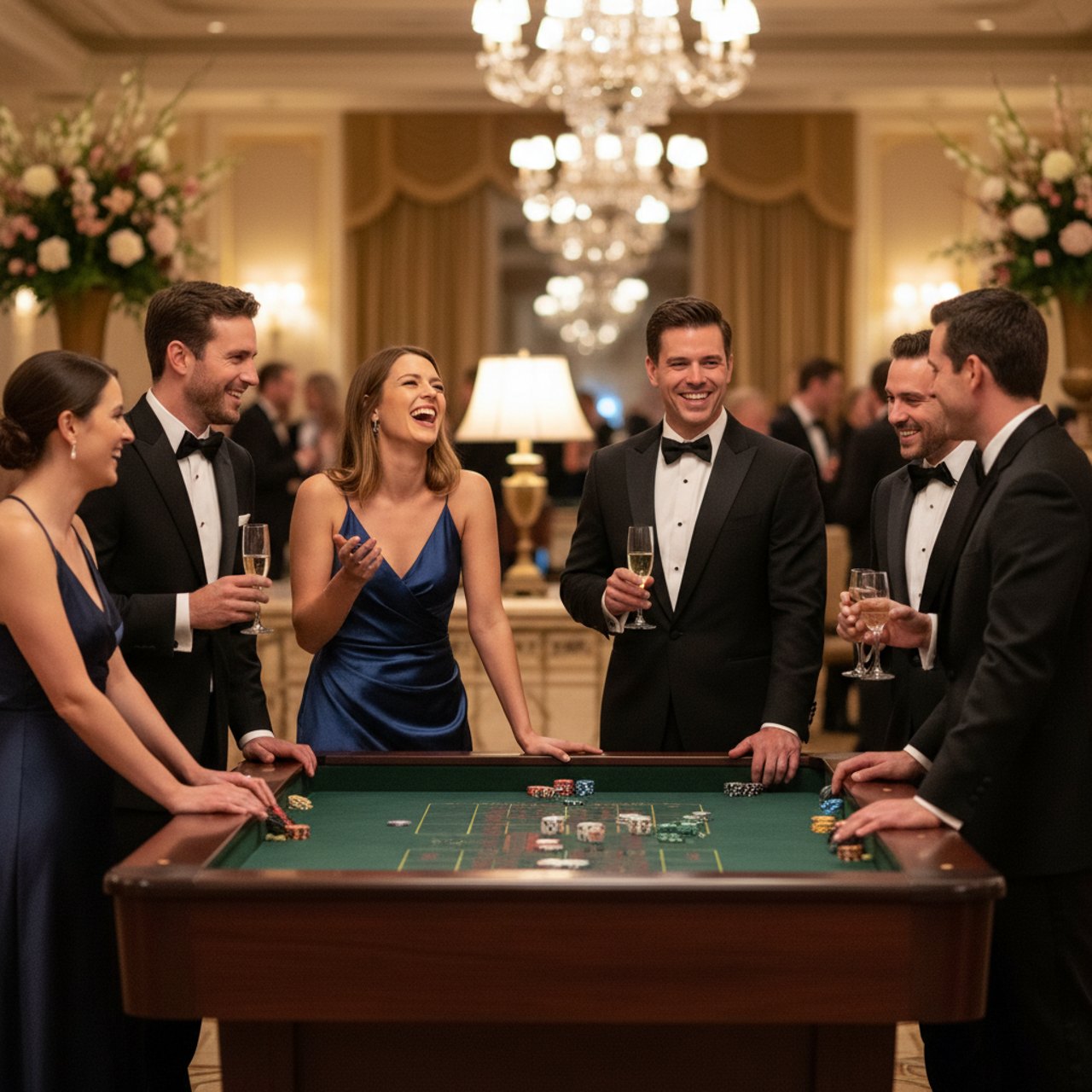 Gäste beim Casino-Event