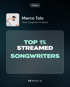 Marco Tolo Profilbild, Künstler, Songwriter, Produzent. "Top 1% gestreamte Songwriter" auf Muso.ai.