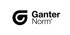Ganter Norm Logo, schwarzer Text auf dunklem Hintergrund.