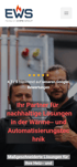 Website EWS GmbH auf dem Smartphone