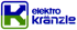 Logo von Elektro Kränzle: blau-grünes Quadrat mit stilisiertem K und Pfeilen, daneben der Schriftzug "elektro kränzle".