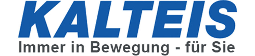 Blauer Text auf weißem Hintergrund mit dem Wort "KALTEIS".