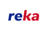 reka-Logo mit blauem "re" und rotem "ka" auf weißem Hintergrund.