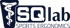 Logo "SQ lab SPORTS ERGONOMICS" mit Äskulapstab in einem Becher.